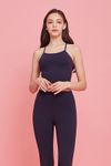 [Surpplex] CLWT4027 Freedom Strap Crop Top Navy, Gym wear,Tank Top, yoga top, Jogging Clothes, yoga bra, Fashion Sportswear, Casual tops For Women _ Made in KOREA